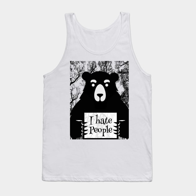 i hate people i love camping lovers - Funny sarcastic Bear Tank Top by Tesszero